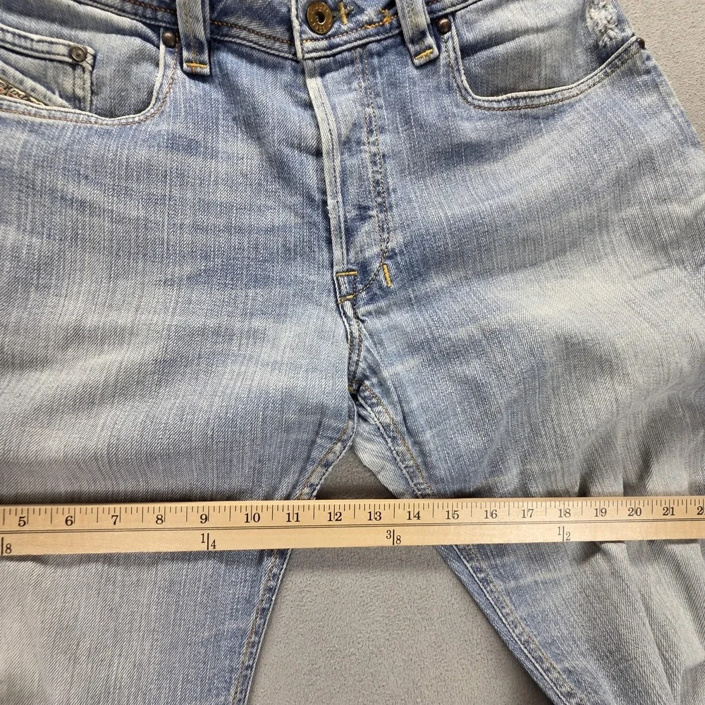 Diesel Jeans Mens 31x32 Blue Levan Relaxed Straight Made in Italy Stretch 0086N